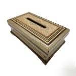 Multi Pattern Tissue Box | Handmade Khatam Marquetry | HKH8020