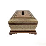 Multi Pattern Tissue Box | Handmade Khatam Marquetry | HKH8020 - Image 3
