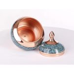 Turquoise Inlaying (FiroozehKoobi) Sugar/Candy Pot - HTI3001 - Image 3